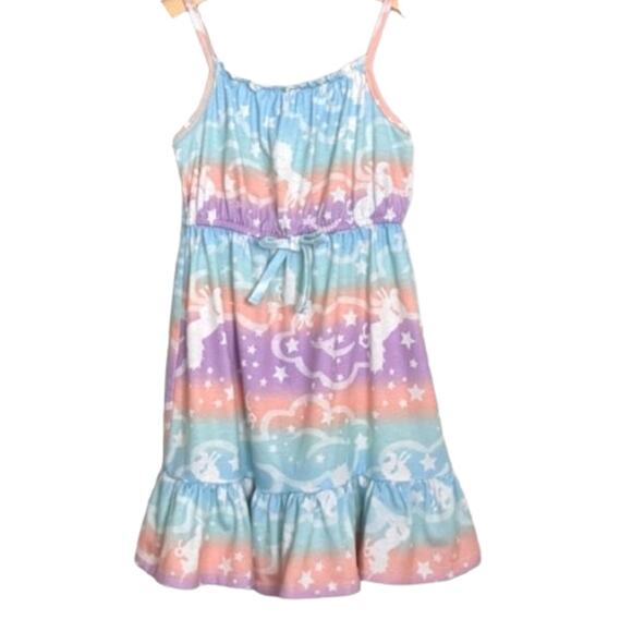 2 For $5 Sale Girl's Pink Violet Pastel Unicorn Sundress Size 6/6X - Picture 1 of 12